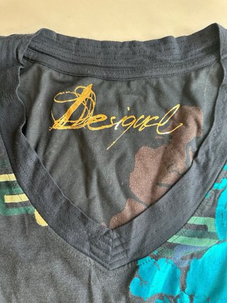 Camiseta Desigual azul manga larga talla M