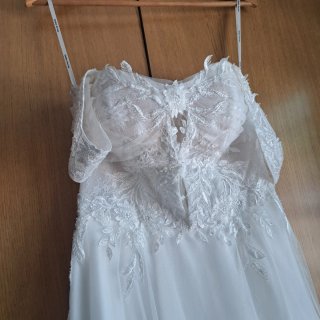 Vestido de Novia Talla 40 Corte A Tul