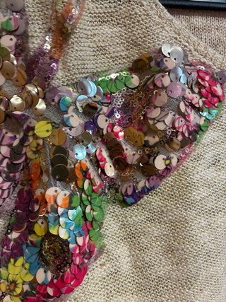 Jersey fino mariposa lentejuelas