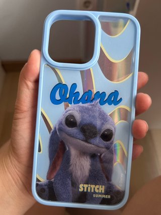 Funda iPhone 14 Pro Disney Stitch Ohana