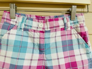 Shorts de verano a cuadros para niña