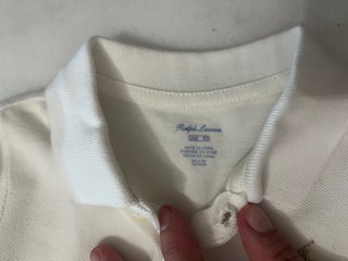 Vestido Ralph Lauren niña blanco con braguita