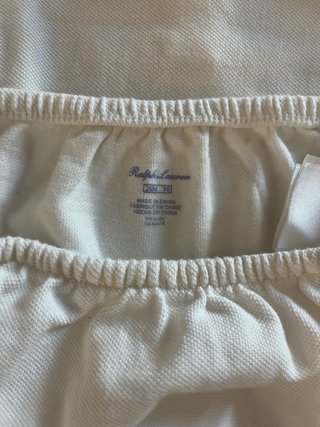 Vestido Ralph Lauren niña blanco con braguita