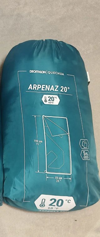 Saco de dormir Quechua Arpenaz 20° 1 UNIDAD.