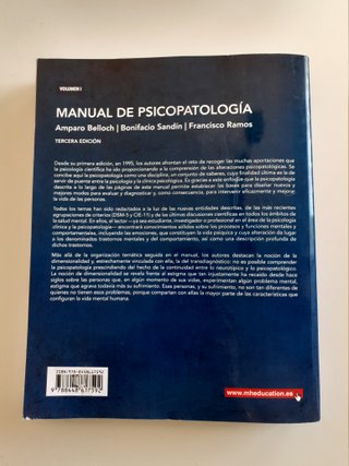 Libro Psicopatología I y II (UNED)