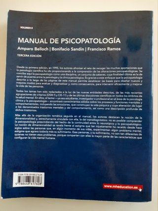 Libro Psicopatología I y II (UNED)