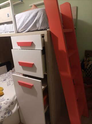 Cama alta Ros 90x190 con quitamiedos