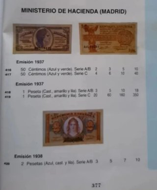 BILLETE DE 50 CENTIMOS DE 1937 SERIE C DIFICIL