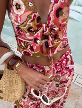 Conjunto estampado floral ZARA