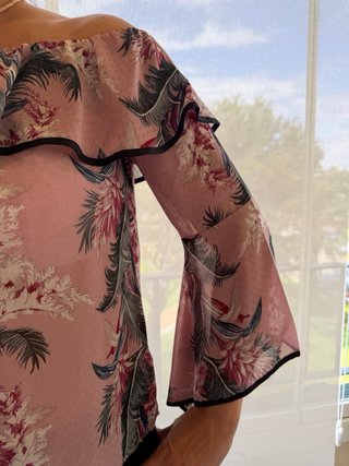 Blusa Hombros Descubiertos Estampada
