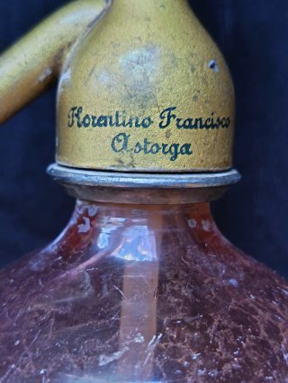 Sifón antiguo de cristal Fermín Francisco Rodrígue