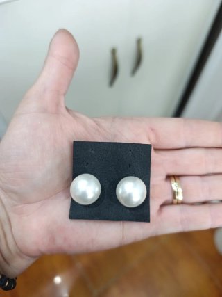 Pendientes Perla Plata Ley