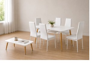 Pack comedor: mesa centro y 6 sillas