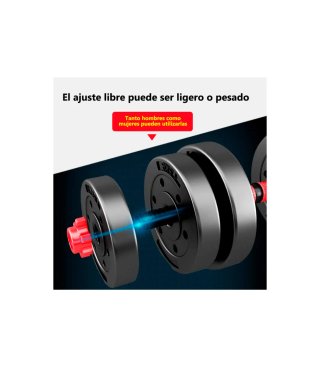 Mancuernas 2 en 1 con Barra Ajustable