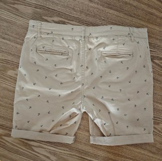 Pantalón corto hombre estampado anclas, talla 44