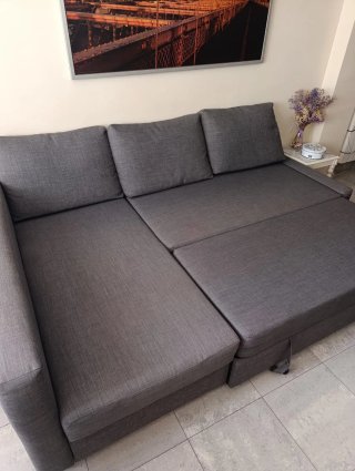 Sofá cama IKEA FRIHETEN gris oscuro