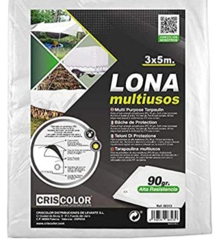 Lona Multiusos Impermeable 3x5m Blanca