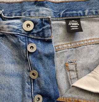 Bermuda Vaquera H&M Talla 32 Bajo Deshilachado