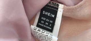 Top Blusa Shein Rosa Palo XS (34) Hombros al Aire