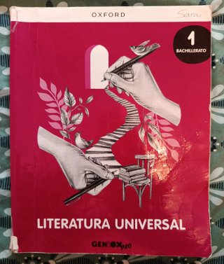 Libro de literatura universal 1 de Bachillerato