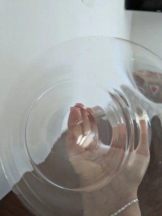 Caraffa vino in vetro trasparente