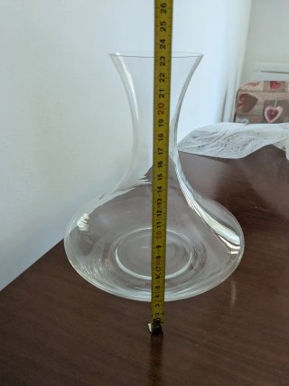 Caraffa vino in vetro trasparente