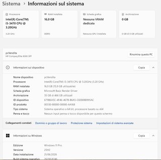 HP Elite 8300 SFF i5 16GB RAM SSD 500GB Win 11