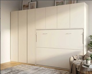 Dormitorio de matrimonio con cama abatible Ascend