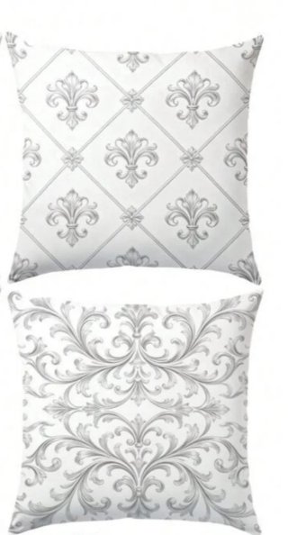 2 federe cuscino arabeschi e gigli 45x45