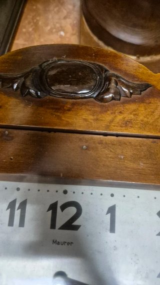 Reloj de Pared Antiguo Madera y Metal
