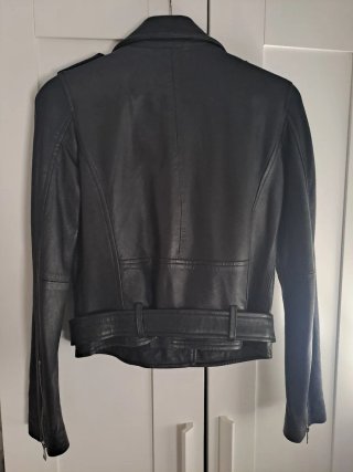 Chaqueta Biker Piel Mujer Negra