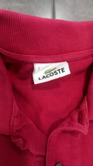 Polo Lacoste Talla S Rojo