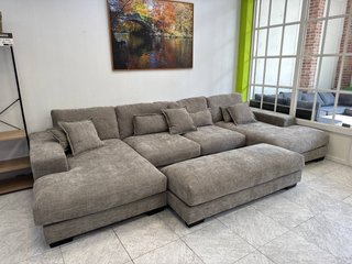 Sofá modular XL con puff 365cm Oferta