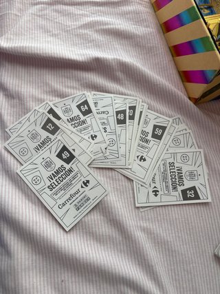 Colección de cromos de fútbol Carrefour