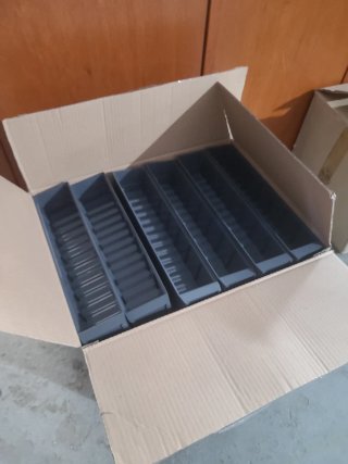 30 Gavetas Plástico Apilables Gris