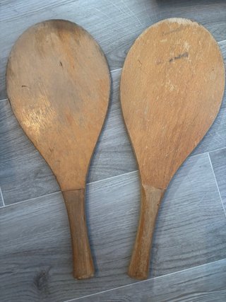Palas de playa vintage madera de los años 50