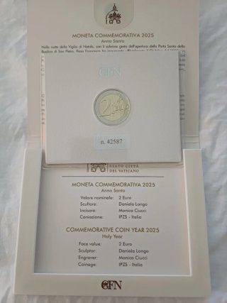 2€ Vaticano 2025 Año Santo Conmemorativo