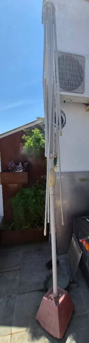 Mesa jardín + 6 sillas beige