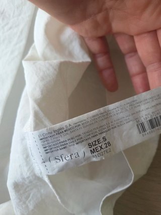 Falda Sfera tablas blanca