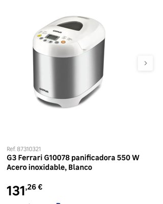 Panificadora Ferrari G10078 con caja original