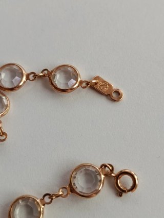 Pulsera Swarovski Oro Blanco Cristales
