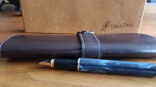 Pluma Estilográfica Fabio Fucci Azul y Dorada