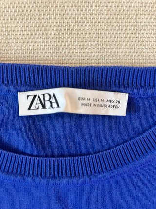 Jersey azul manga larga de Zara
