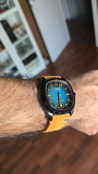 Reloj Mido Multifort TV Big Date azul/naranja