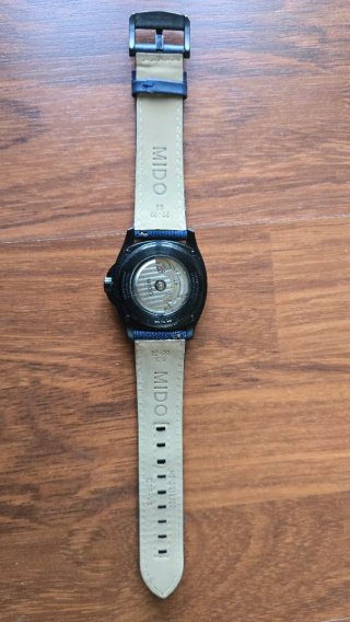 Reloj Mido Multifort TV Big Date azul/naranja
