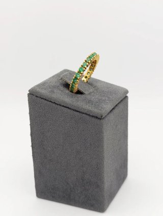 Anillo Eternity Esmeraldas Oro Amarillo 18K