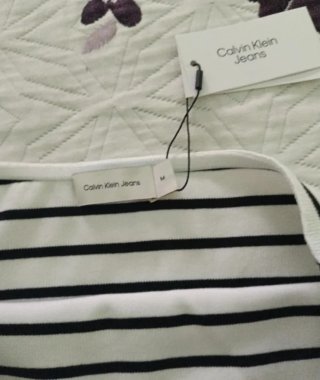 Vestido palabra de honor Calvin Klein