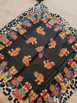 Pañuelo vintage ositos multicolor