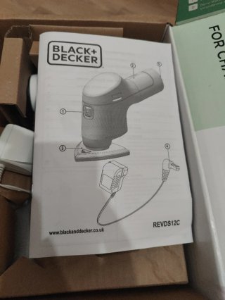 Lijadora Inalámbrica Black+Decker Reviva 12V