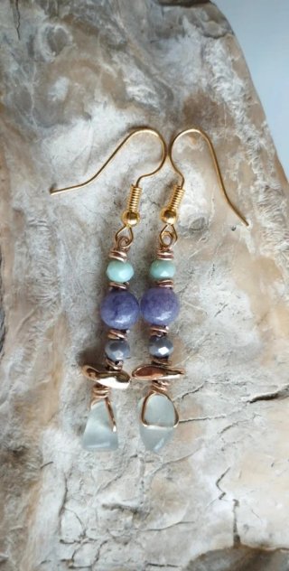 Pendientes Piedras Naturales